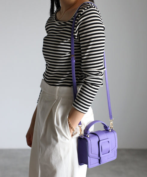 【雑誌掲載】2WAYスクエアバックルショルダーバッグ 12-1091